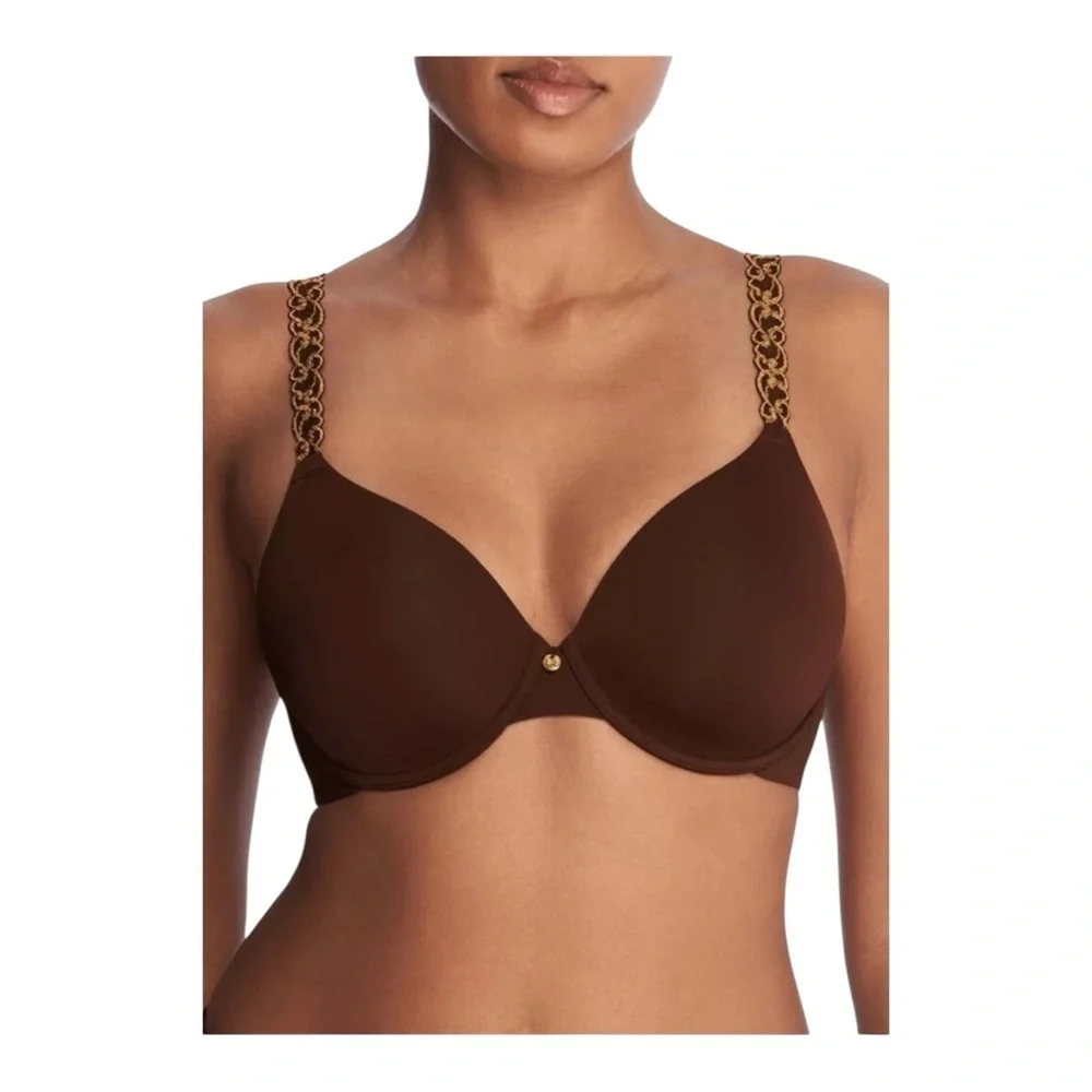 NATORI 732080 Pure Luxe T-Shirt Smooth Contour Bra Cocoa Bronze NWT